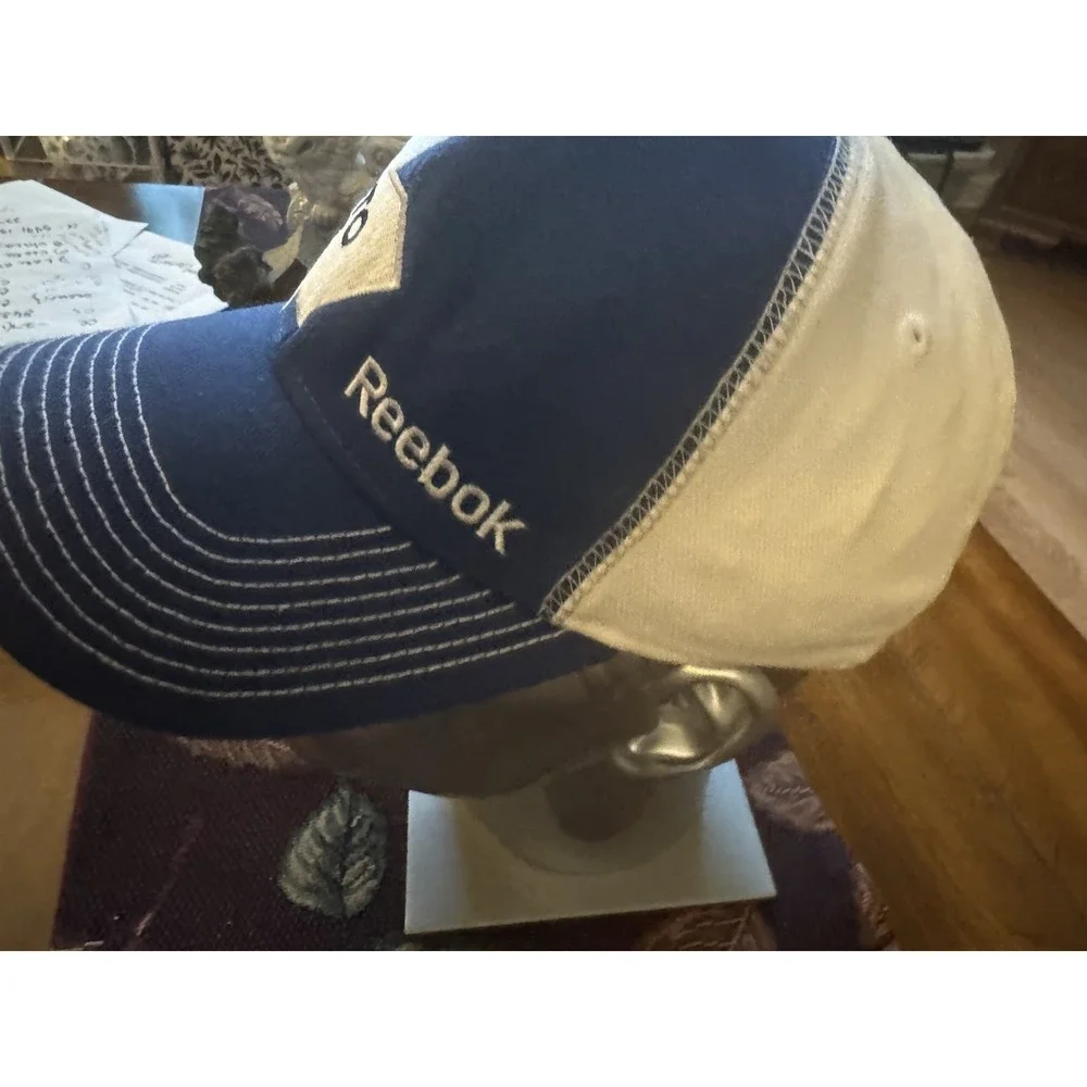 Reebok Toronto Maple‎ Leafs Hat Face Off S/M Blue White Mesh Stretch Hockey Cap